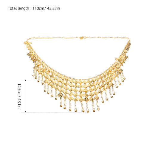 Bellykette: Verstellbare Taillenkette Mit Glöckchen Fransen 1