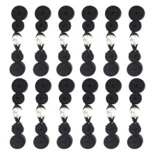 12 Paar Chinesische Knoten Fransenknöpfe Polyester Für DIY