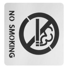 Elegant Silver Acrylic No Smoking Sign for Restrooms and Offices