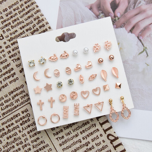 1 Set Enkel Örhängen Smycken Modeaccessoarer 2