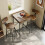 Living And Home 102.5cm Tall Bar Table with Charging Station, Brown 2