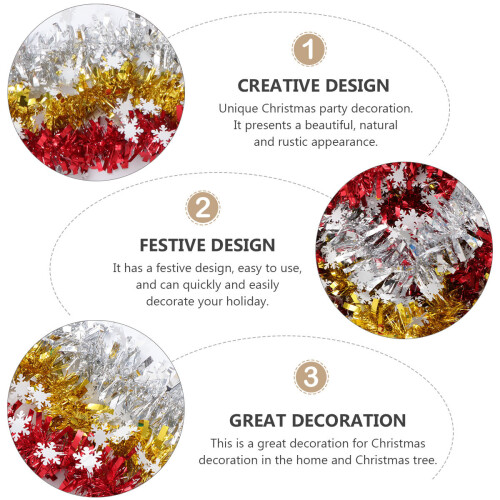 3Pcs Multicolor Plastic Ceremony Ribbons Decorative Garland Props 2