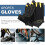 1Pair Black Half-Finger Riding Gloves Silicone Breathable Grip 11