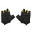 1Pair Black Half-Finger Riding Gloves Silicone Breathable Grip 4