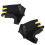 1Pair Black Half-Finger Riding Gloves Silicone Breathable Grip 5