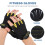 1Pair Black Half-Finger Riding Gloves Silicone Breathable Grip 7
