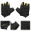 1Pair Black Half-Finger Riding Gloves Silicone Breathable Grip 2