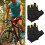 1Pair Black Half-Finger Riding Gloves Silicone Breathable Grip 6