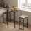 Living And Home 3-Piece Bar Table Set with Two Bar Stools 1