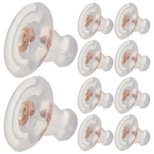 10Pcs Transparent Silikon Örhängeskydd För Kvinnor Och