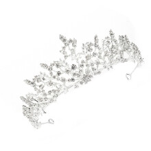 1Stk Silber Haarreif Krone Damen Hochzeits- Und Festkopfschmuck