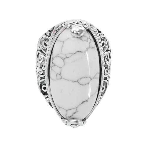 Retro Ring Met Witte Turkoois Dames, Boheemse Sieraden 1
