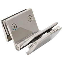 Flat Double-Sided Stainless Steel Bathroom Hinge for Glass Shower Door 90