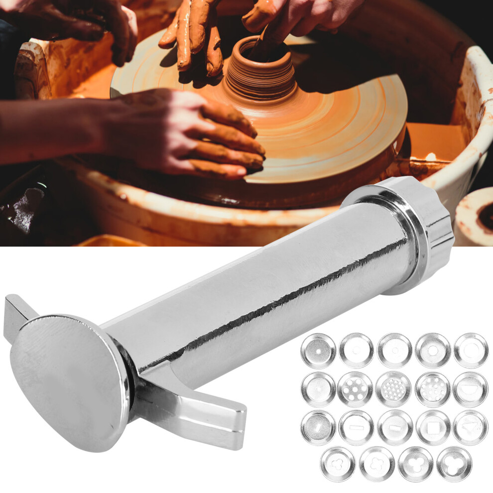 Aluminum Alloy Diy Clay Squeezer Kit With Tip Molds For Sculpture Projects 6911358917985