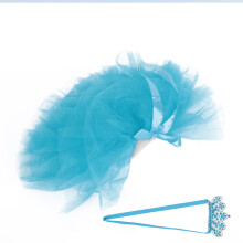 Baby Girls Puffy Skirt & Headband Set for Newborn Photography Blue