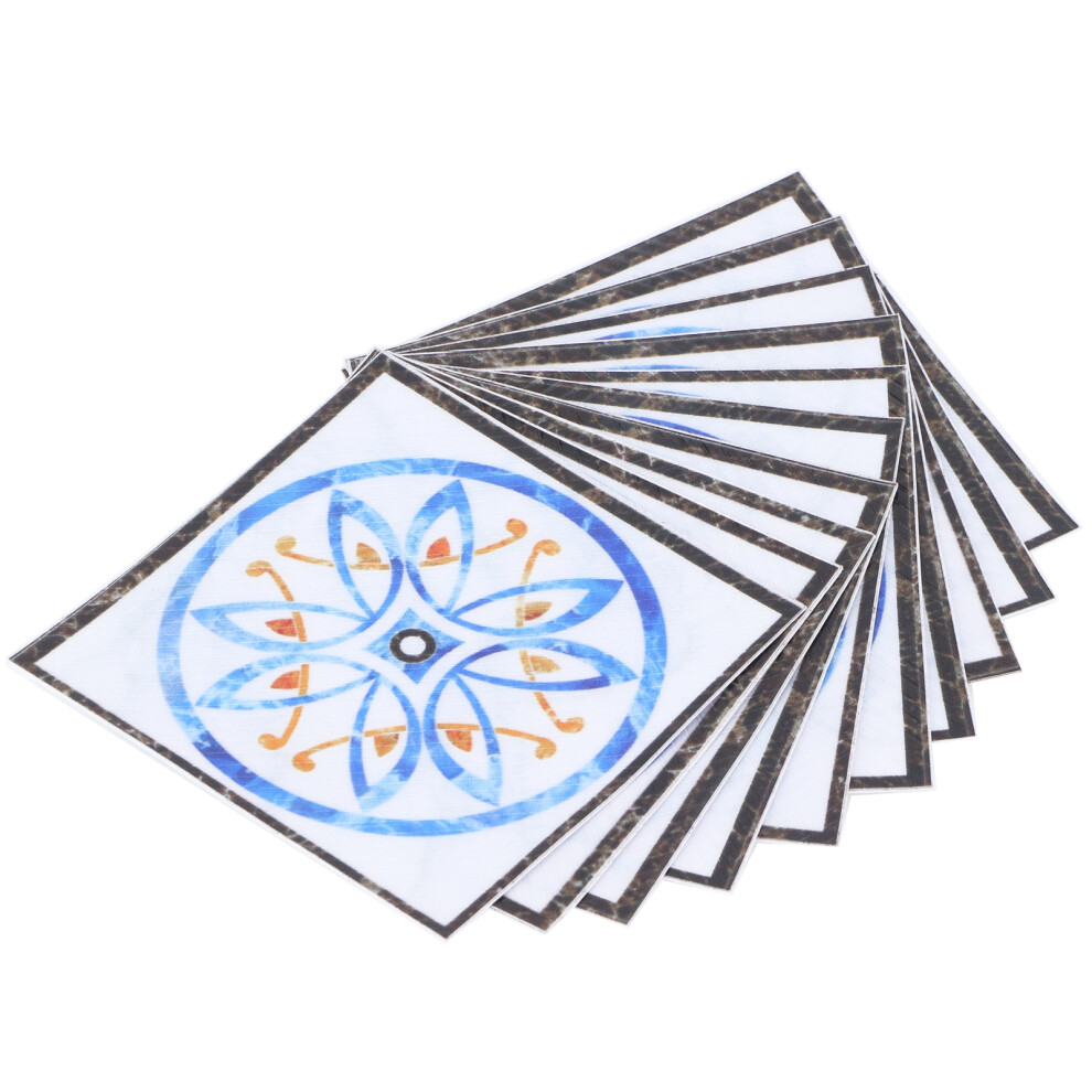 20Pcs Waterproof Pvc Diagonal Floor Stickers, 8X8cm, Diy Decorative Tile 7901358918449