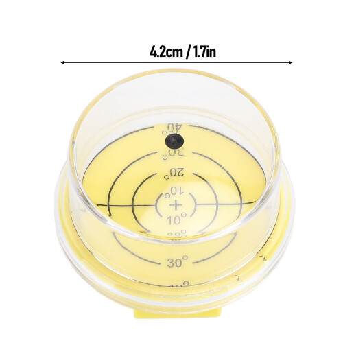 Solar Panel Angle Gauge ABS 4.2cm Diameter Yellow Level Tool 1