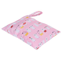 Doppelter Reißverschluss Nass-Trocken-Windelrucksack 25 x 20 cm Tragbarer Aufbewahrungsbeutel