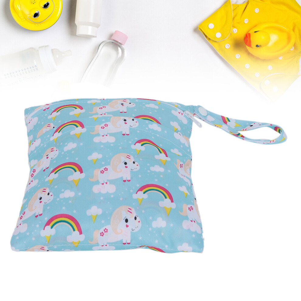 Double Zippers Wet Dry Diaper Bag 25x20cm Portable Nappy Storage-image-OPC-PMSVHBN-NEW