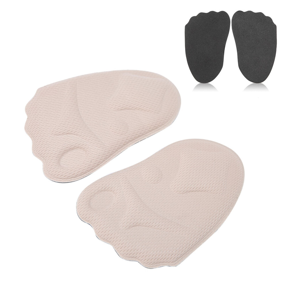 Breathable Soft Forefoot Pads | Pain Relief Cushions, Skin Color, 12x7.2x5.5cm