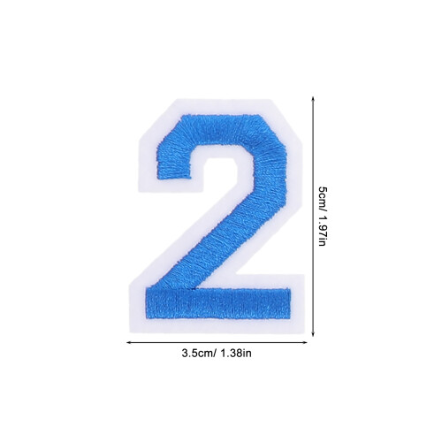 2 Sets Bügel- -Patches 0-9 Für Kleidung Und Accessoires 1