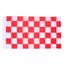 Red Und Weiß Karoflagge – 96x64 Cm Polyester Für Garten
