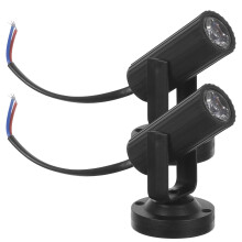 2Stk LED Beam Lichter Drehbare Mini Mit Rot Blau Effekten