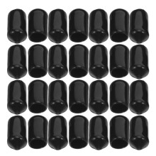 50St Abdeckkappen Rundkopf 7,0 Mm Schwarz Für Metallrohrstangen