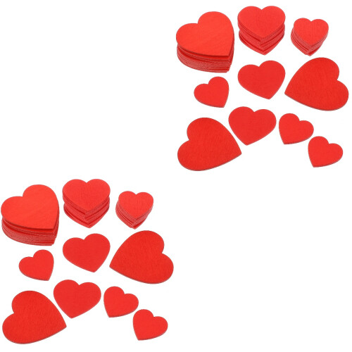 60 Stuks Hartplakjes Liefde Uitgesneden Hangend Decor 2