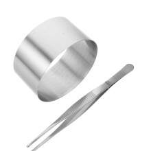 1Set Edelstahl Schokoladenform Ring Für Muffins & Desserts Silber