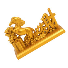 Feng Shui Goldenes 2026 Chinesisches Pferdejahr Statue