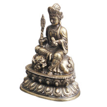 2Stk Messing Skulptur Bodhisattva Heimdekoration