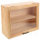 Wood Bread Box Madera Doble Capa Almacenamiento Beige 1