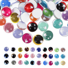 100 Unidades Ojos De Vidrio Redondos 8 Mm Para Muñecas Y Peluches