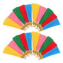 20Stk Polyester Quaste Anhänger Basteln Schmuck Fransen