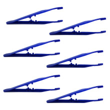 20 Unidades Pinzas Desechables Plástico Azul Con De Bolas