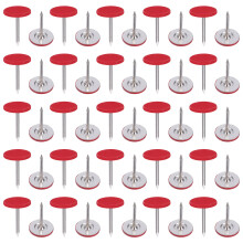 200 Pièces Punaises Plates Rouges 17X11Mm Pour Tableau Et Liège