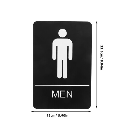 Señal De En Acrílico Con Braille Para Hombres 1