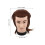 Barber Übungskopf Männlich, Braunes Echtes Haar, Styling 3