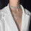 1 St Halsband, Klamfästes Smycke Present För (Silver) 11