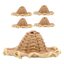 5 Piezas Sombreros Miniatura De Ratán Para Manualidades Y Muñecas