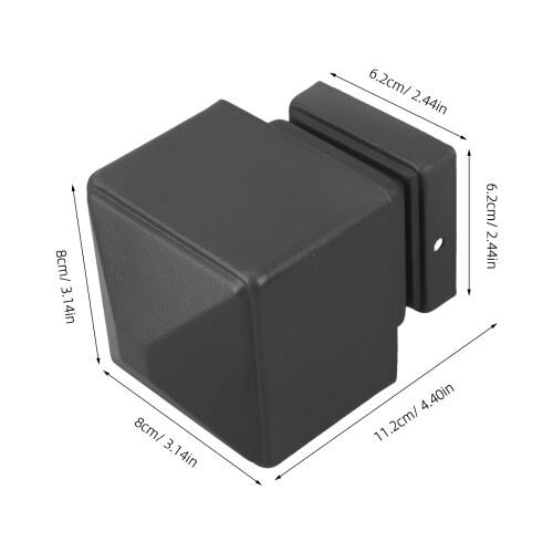Cuadrada Para Poste De 3X3 Gris Oscuro Mate 2