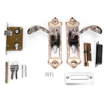 Europäischer Stil Retro Vintage Innenarchitektur Diebstahlsicheres Türschloss Hebel-Set 2er Pack