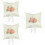 3Pcs Almofada Para Alianças Branca Com Flor Suporte Anéis 7