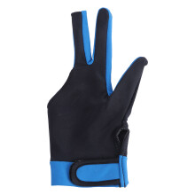 2Pcs Sky-Blue Billiards Gloves Three-Finger Comfortable Protection