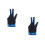 2Pcs Sky-Blue Billiards Gloves Three-Finger Comfortable Protection 11