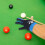 2Pcs Sky-Blue Billiards Gloves Three-Finger Comfortable Protection 6