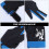 2Pcs Sky-Blue Billiards Gloves Three-Finger Comfortable Protection 9
