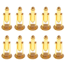10 Stycken 12 Mm Metall Skjutmanschetter Guld