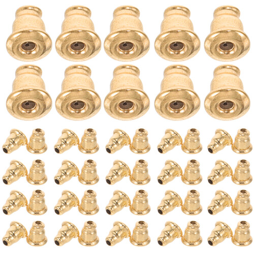 100Pcs Metall Örhängeskyfflor Bakdelar Diy Örhängeslutar